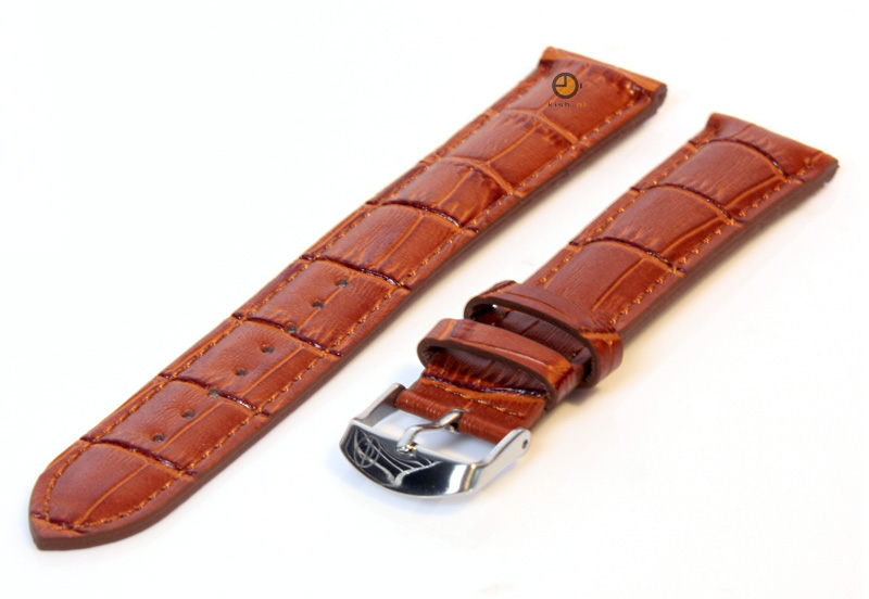 Watchstrap 20mm havanabrown leather extra long