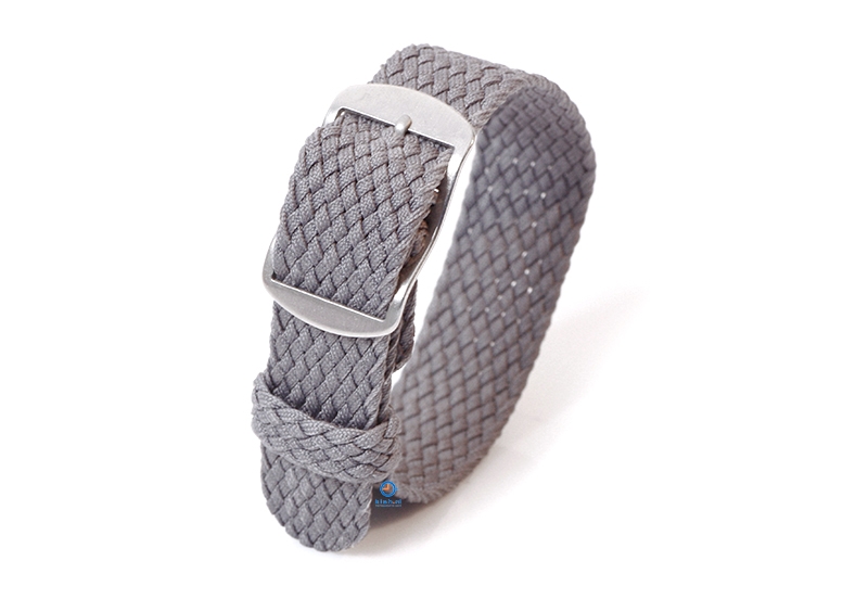 Perlon watch band 18mm grey