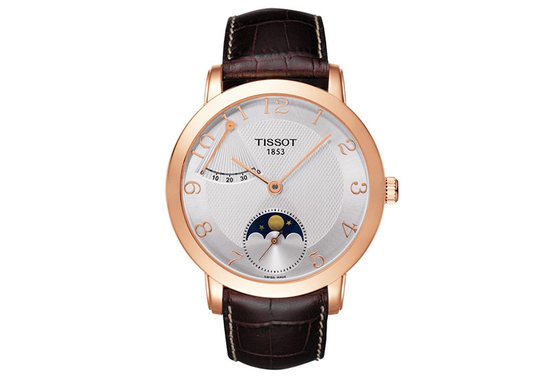 Tissot watch strap T9056387603200 brown leather