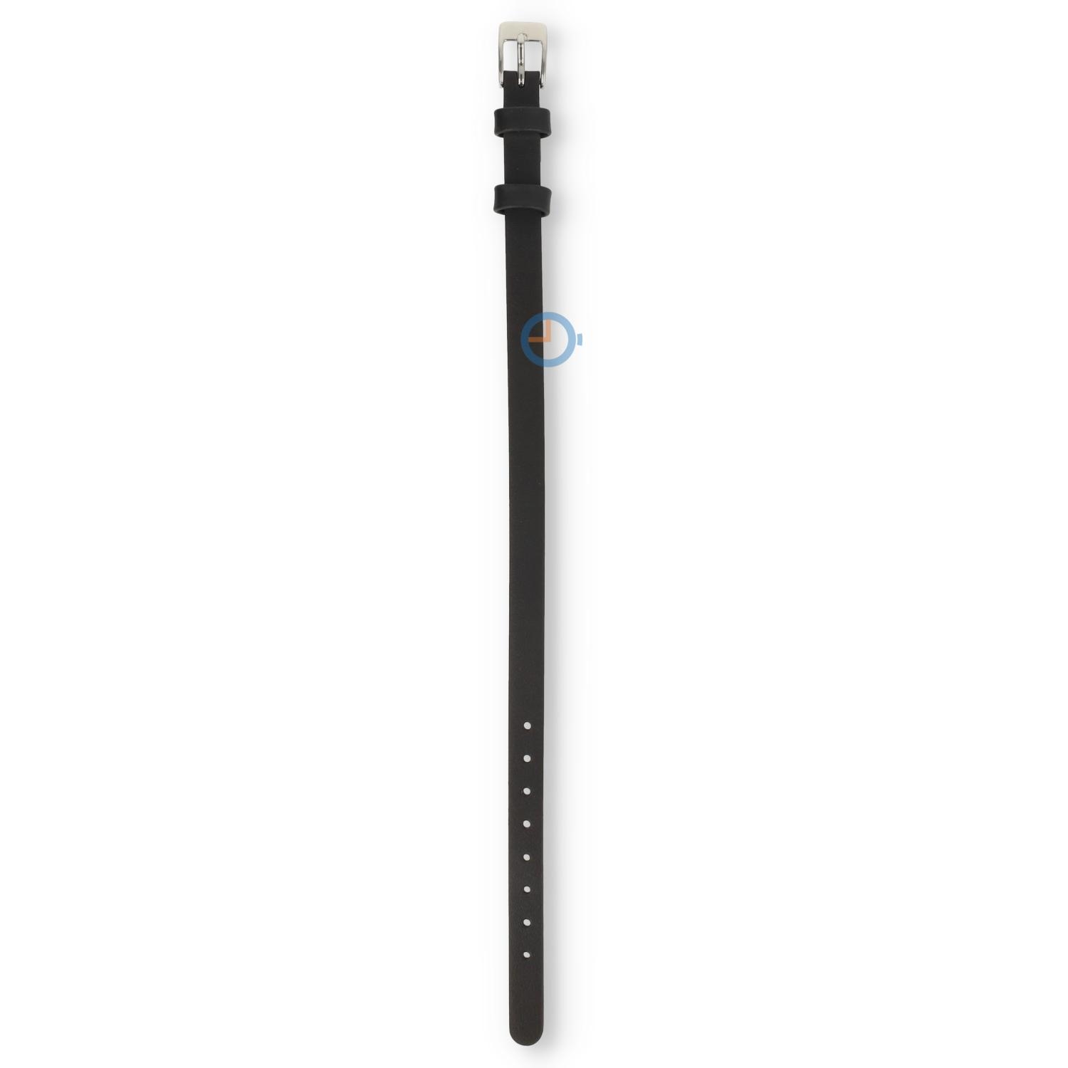 One-piece leather strap - 8mm - black
