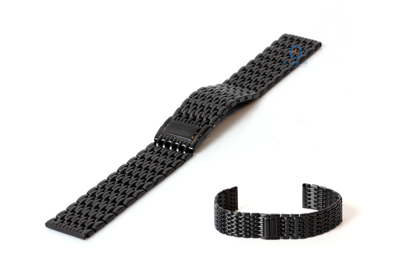 Watchstrap 18mm steel matt black