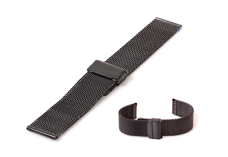 Mesh watchstrap 24mm black (rough)