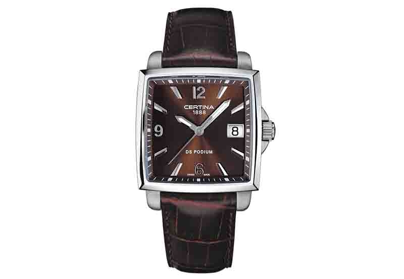 Certina leather strap C0013101629700A 19/16mm XL without buckle (brown)