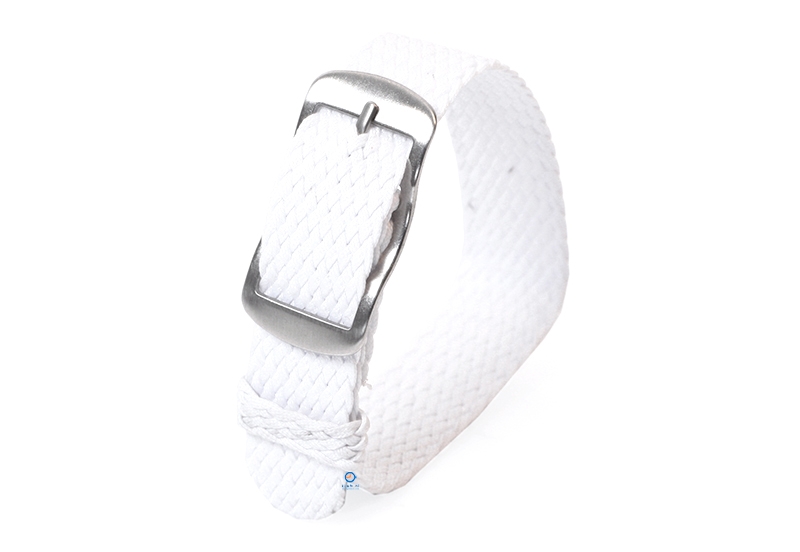 Perlon watch band 14mm white