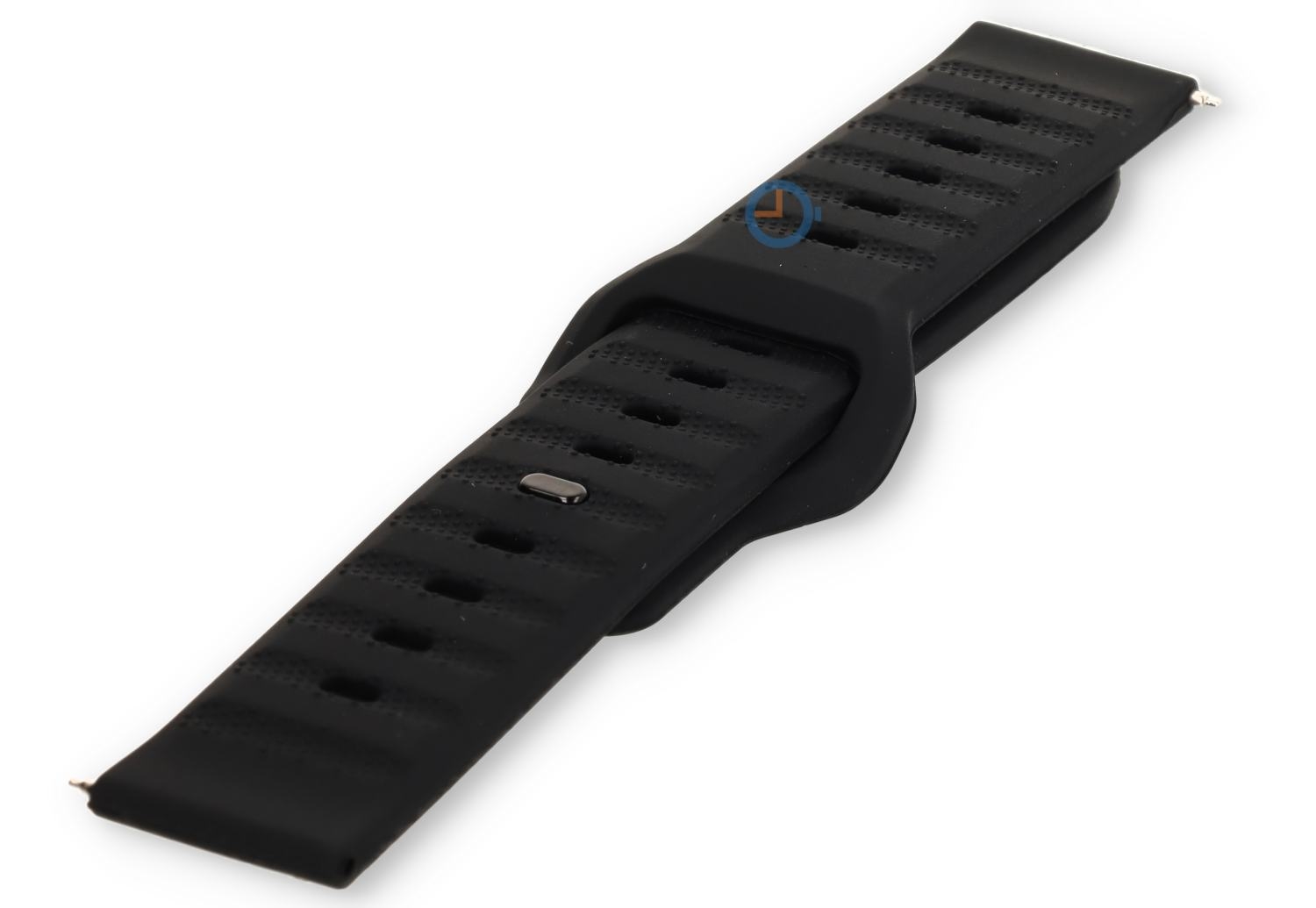 22mm silicone strap - tuck under - black