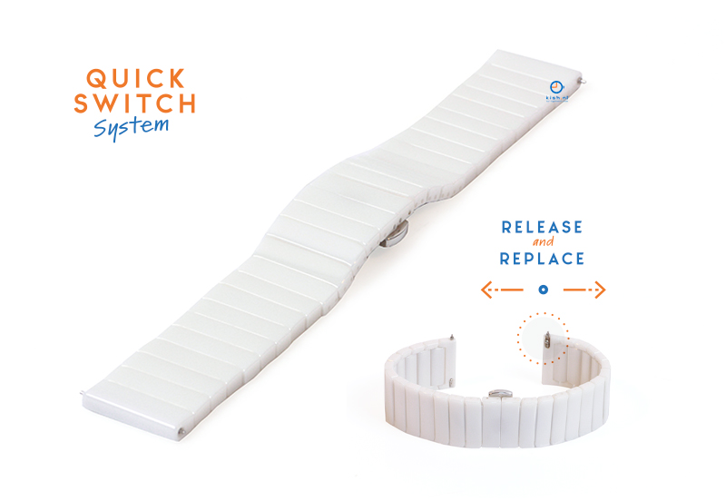 Watchstrap 20mm ceramic white