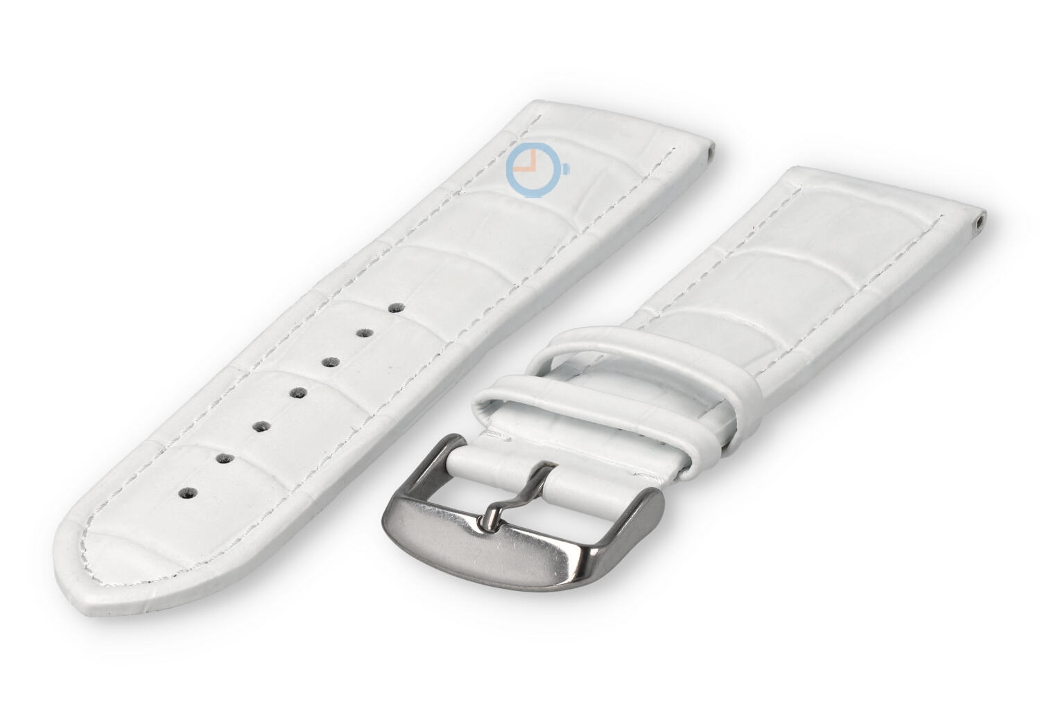 Strong calfskin watch strap - 26mm - white