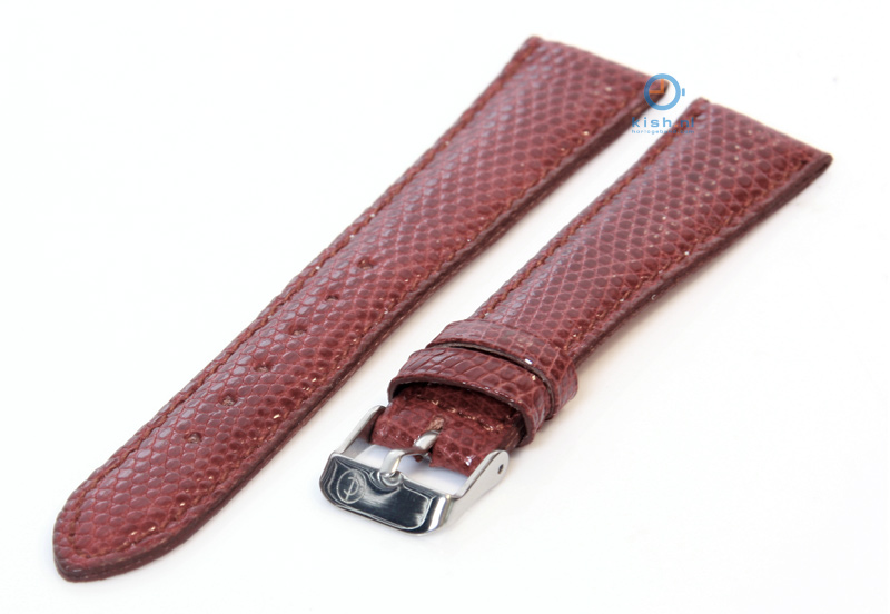 Watchstrap 16mm brown lizard leather