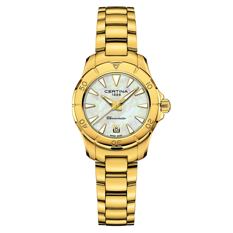 Certina stainless steel strap C0329513311100A geel