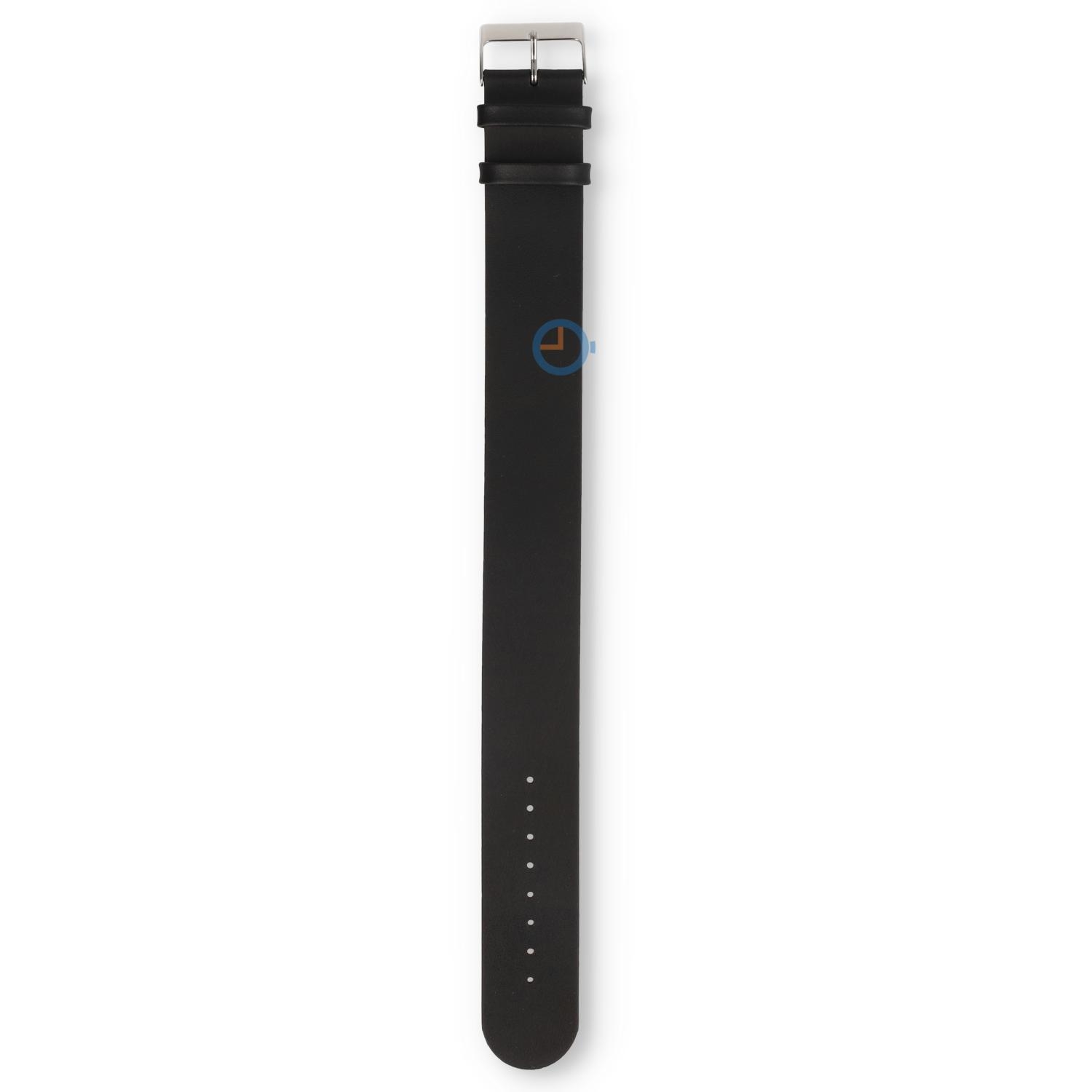 One-piece leather strap - 24mm - black