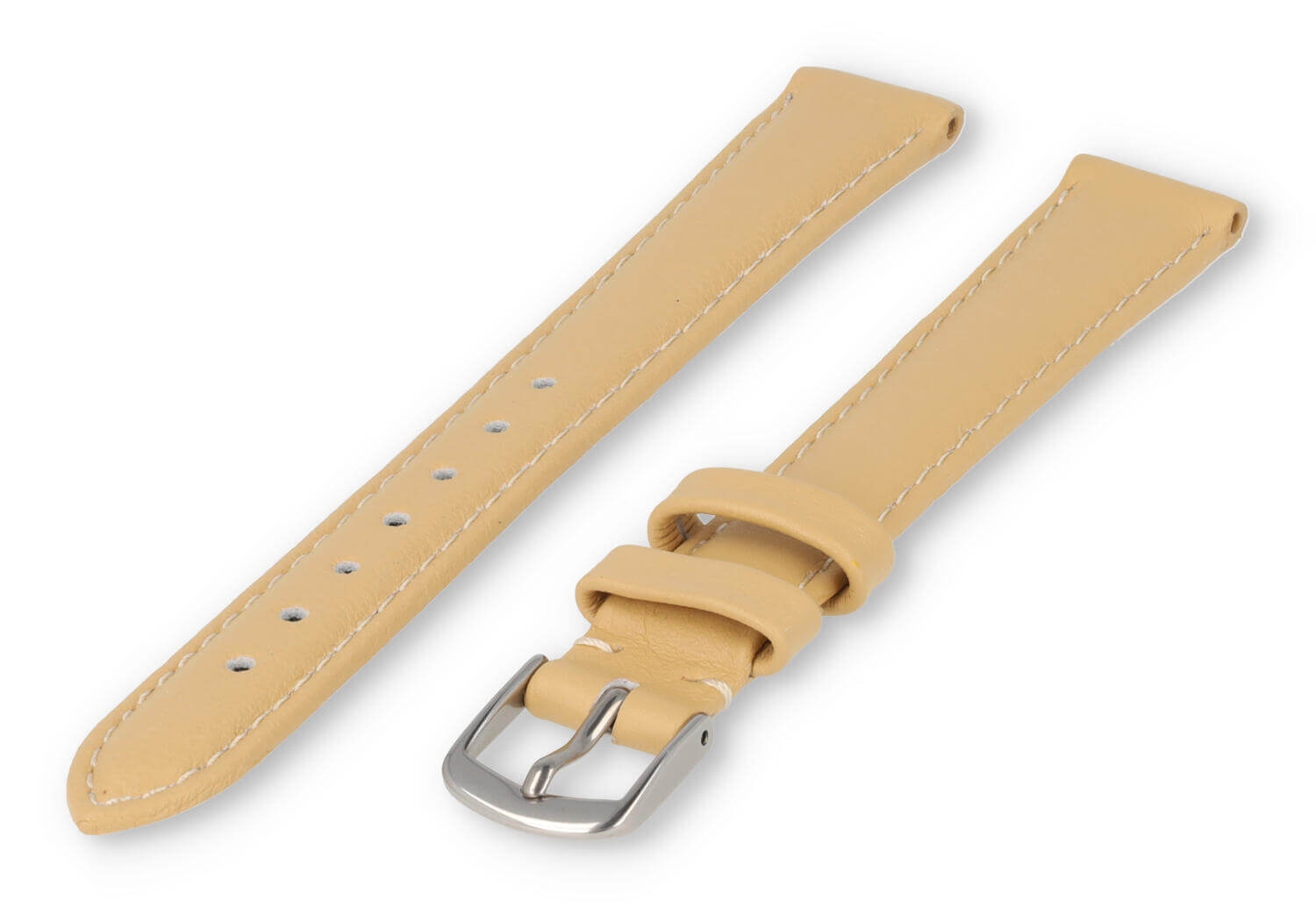 XL watch strap smooth leather - 16mm - vanilla