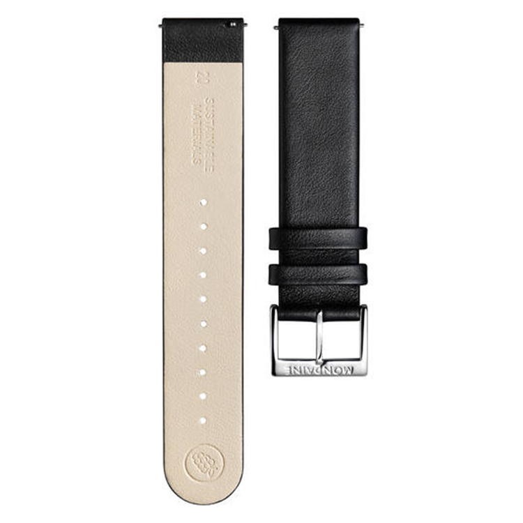 Mondaine watch strap MSE.35110.LB vegan black
