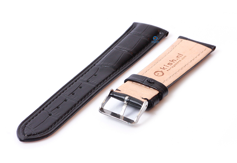 Horlogeband voor Edox Les Vauberts - 22mm - zwart