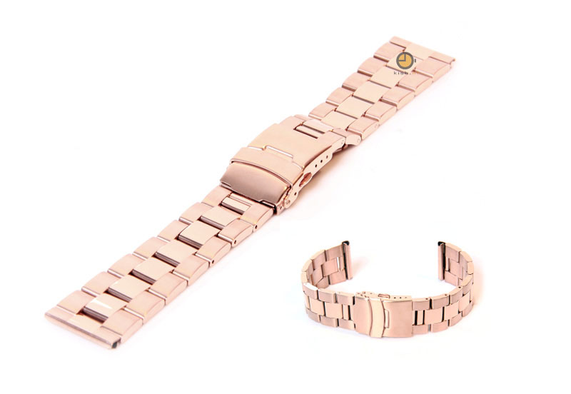 Watchstrap 22mm stainless steel rose gold