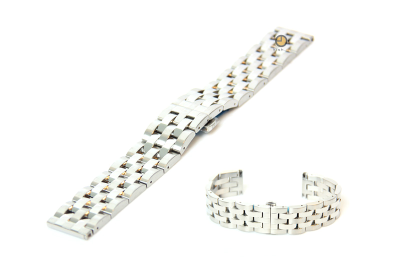 Watchstrap 18mm stainless steel silver BRT