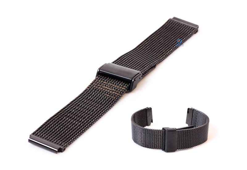 Watchstrap 18mm mesh black