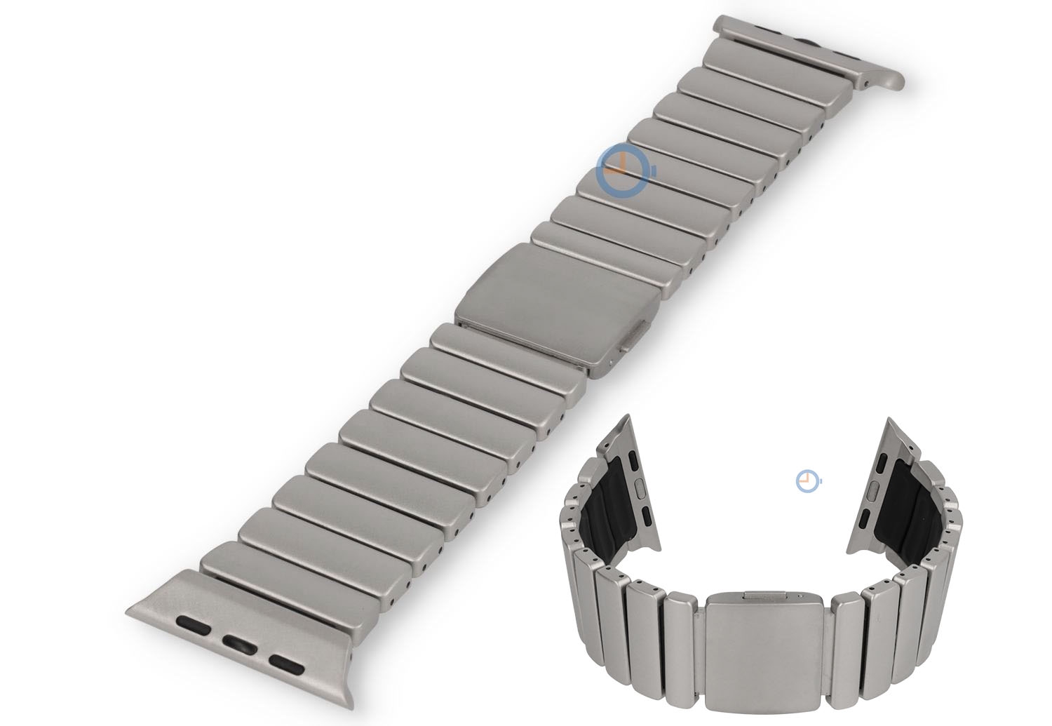 Stainless steel watch strap Apple Watch 49mm - titan/black