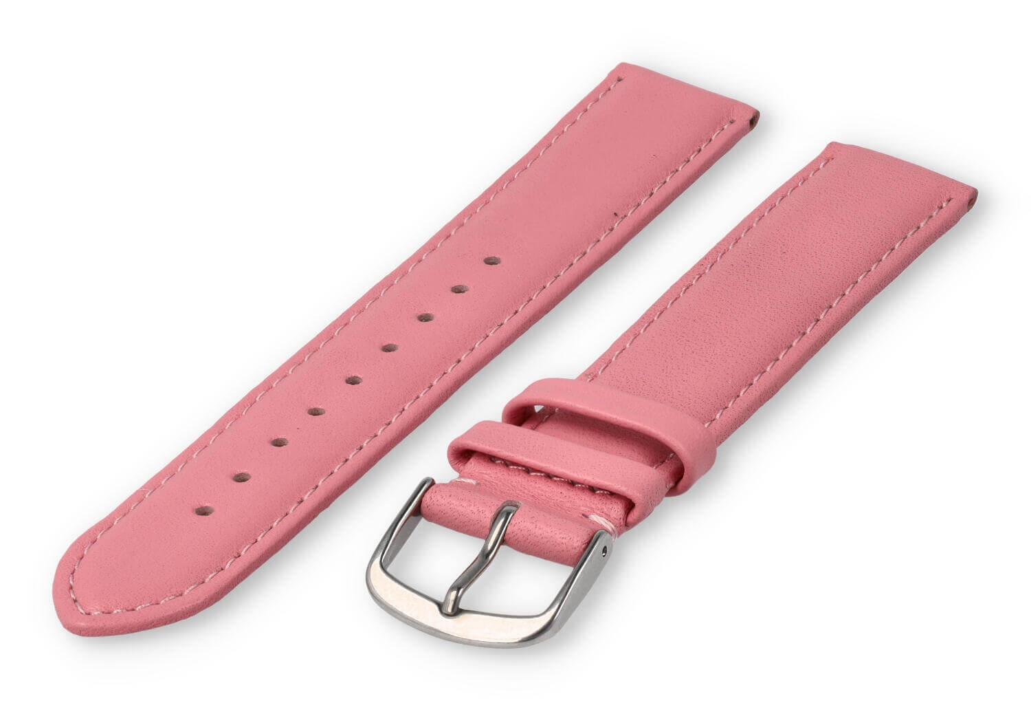 XL watch strap smooth leather - 18mm - light pink