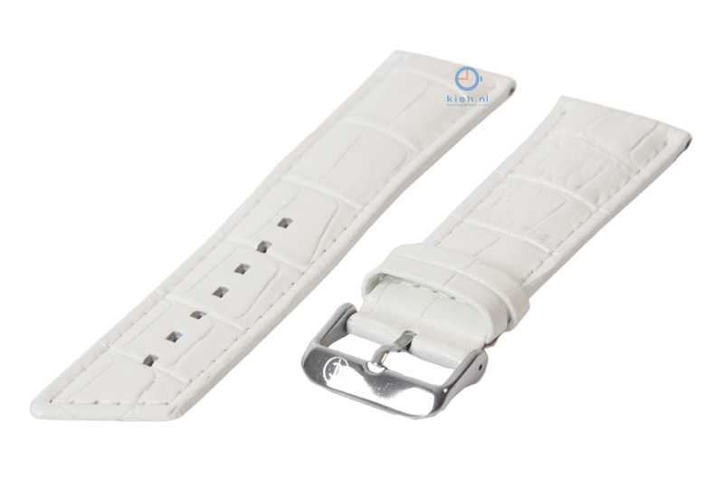 Watchstrap 22mm white leather