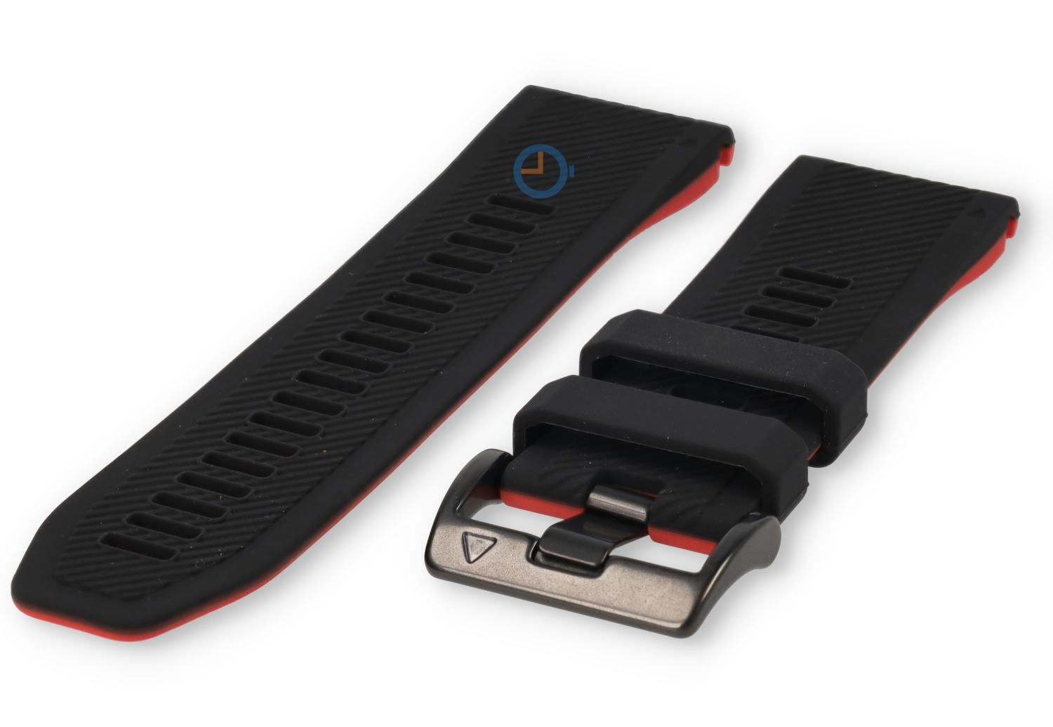 Garmin Fenix 7X soft silicone strap - black/red - 26mm