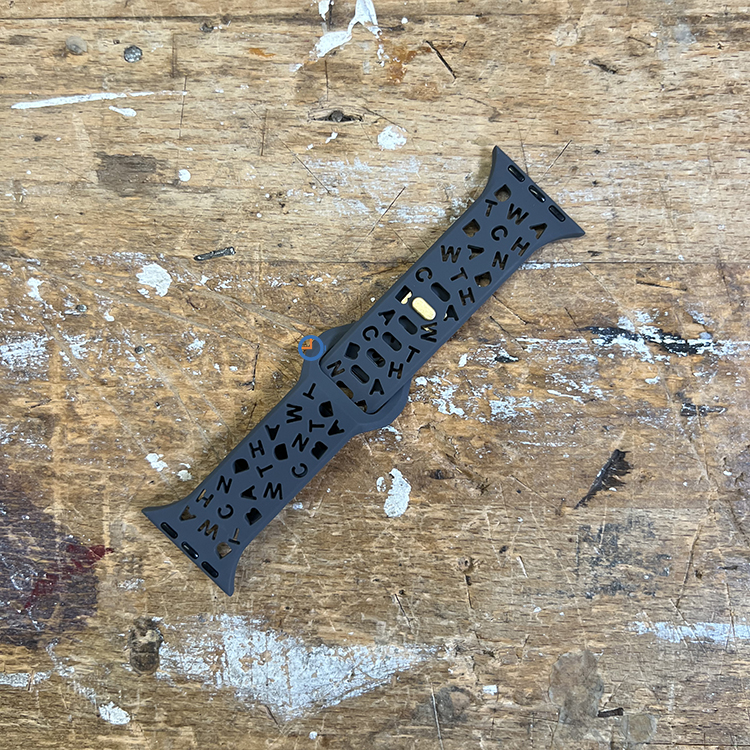 Letter silicon strap - Apple Watch 41mm - Dark grey