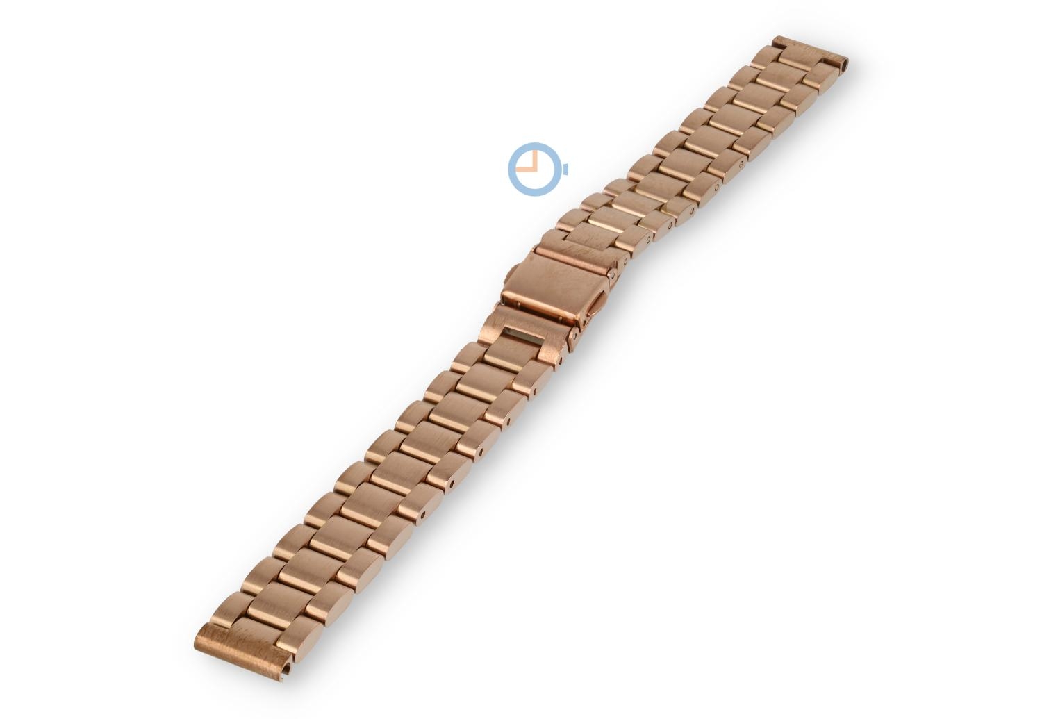 14mm steel linked strap matt - roségold
