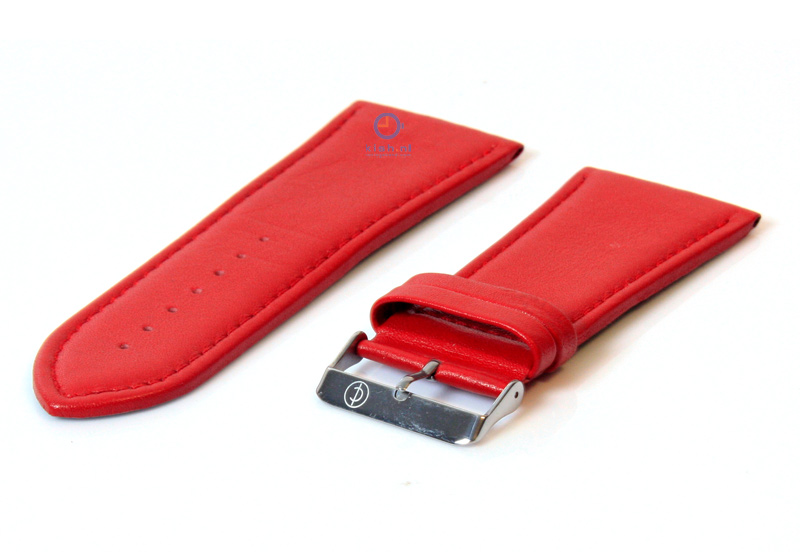 Watchstrap 38mm red leather