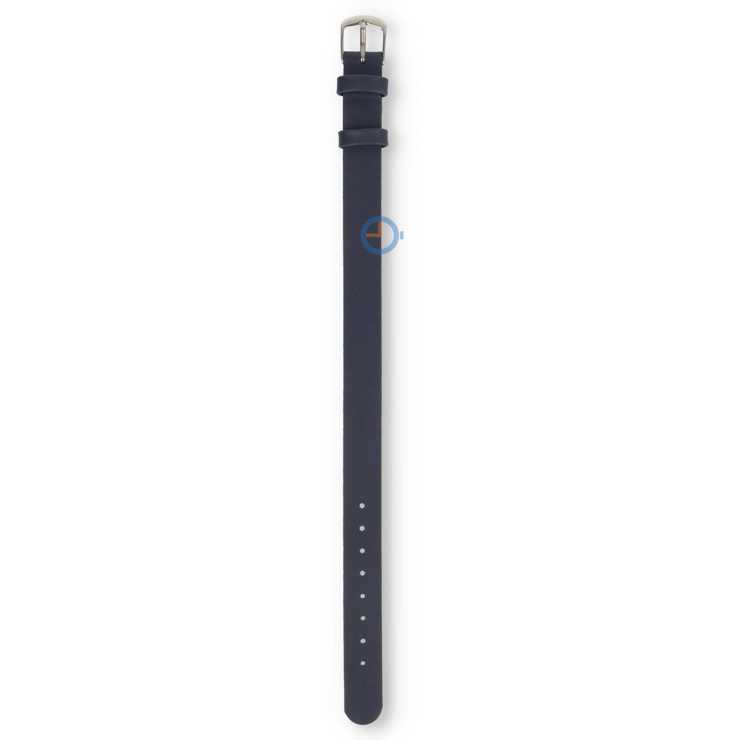 One-piece leather strap - 10mm - dark blue