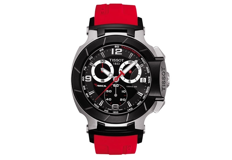 Tissot horlogeband T0484172705701 rood siliconen