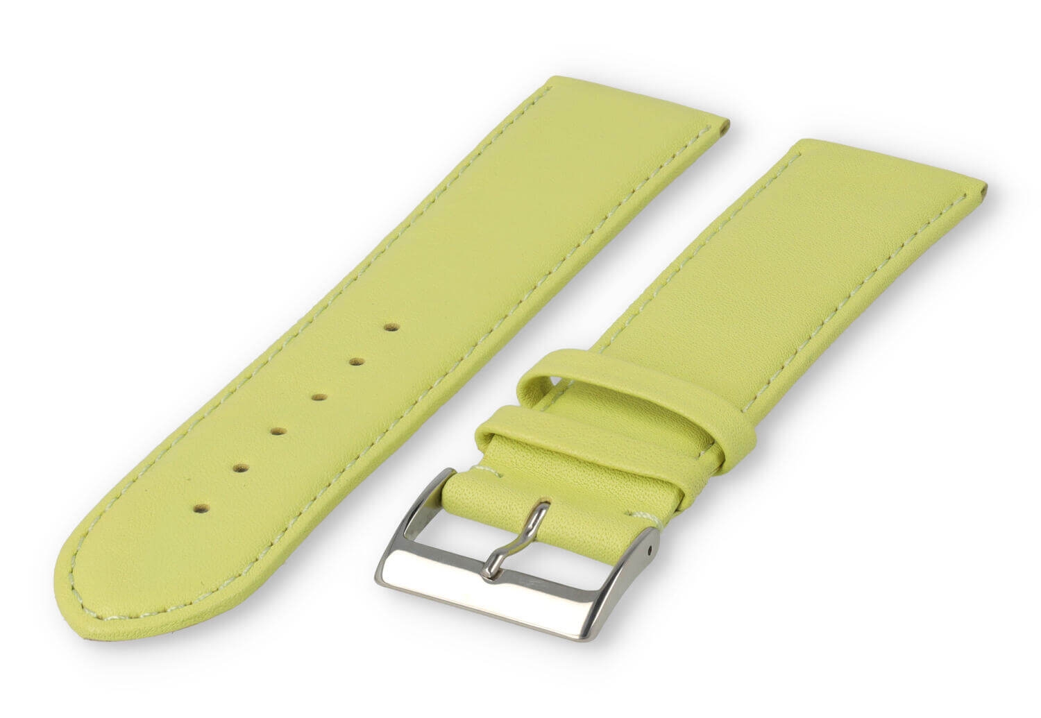XL watch strap smooth leather - 24mm - lime