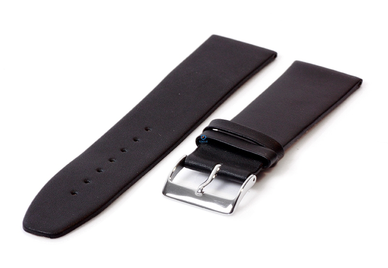 Seamless watch band 30mm nappa leather - black