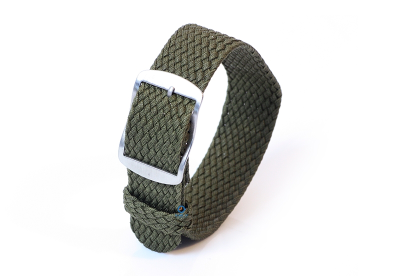 Perlon watch band 20mm darkgreen
