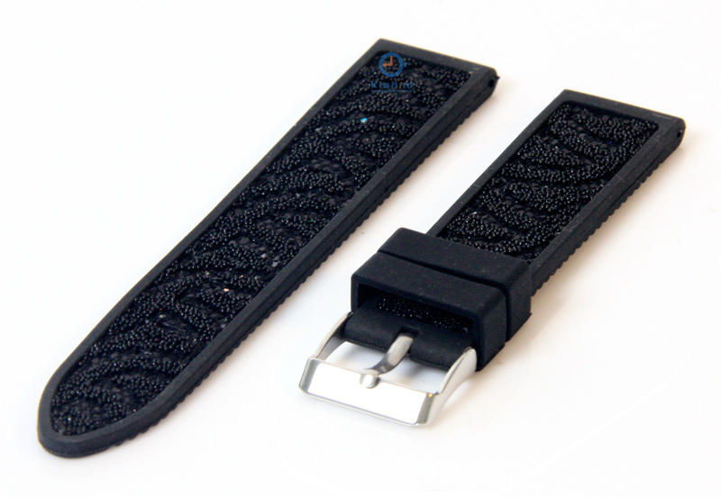Watchstrap 22mm rubber black