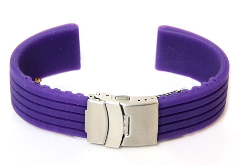 Watchstrap 22mm purple rubber