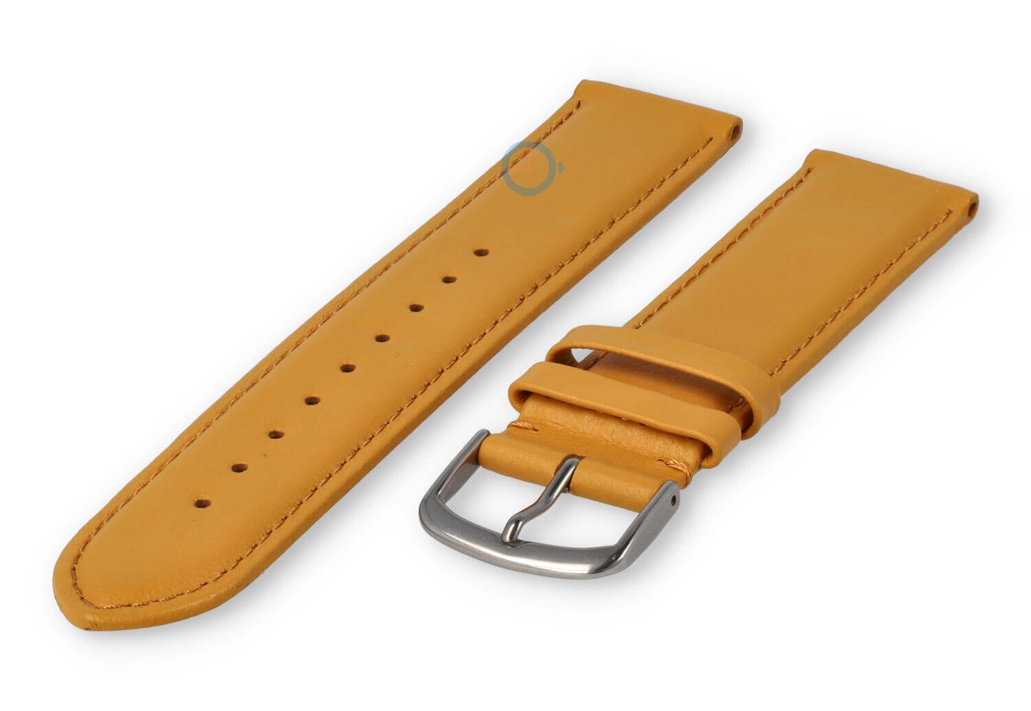20mm watch strap smooth leather - mustard yellow