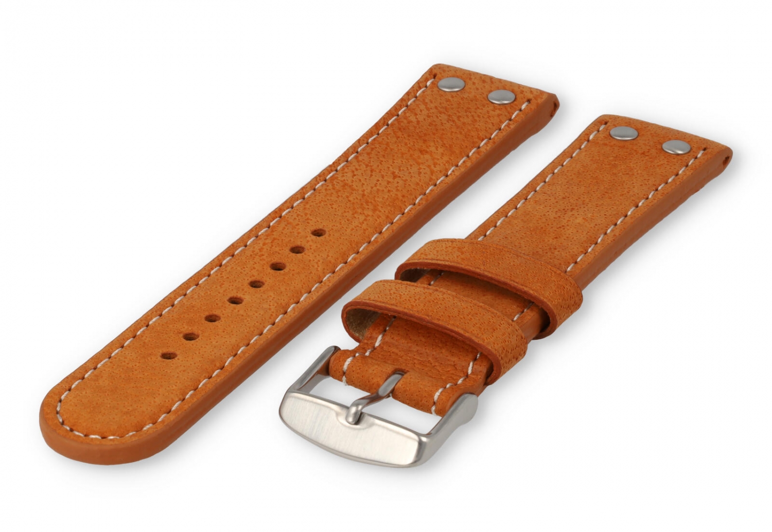 Flieger XL watch band 24mm cognacbrown leather