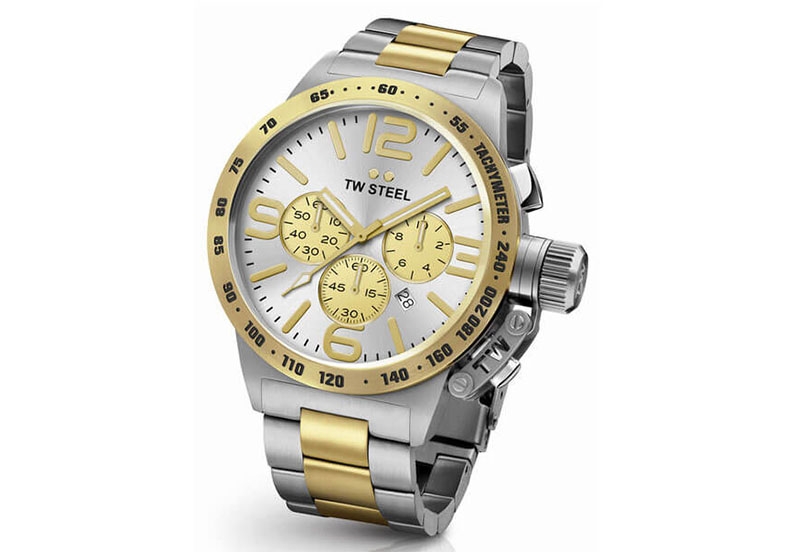 TW Steel Canteen CB34 watch strap silver - 24mm