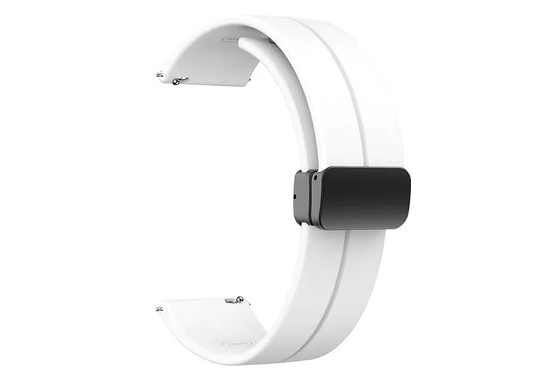 Durable silicone strap 18mm - white