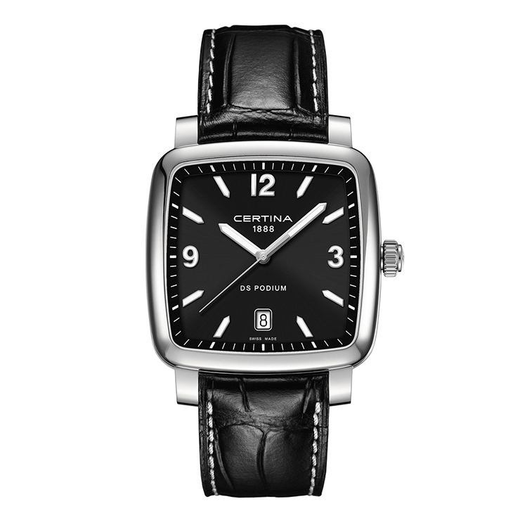 Certina leather strap C0255101605700A 21/18mm black
