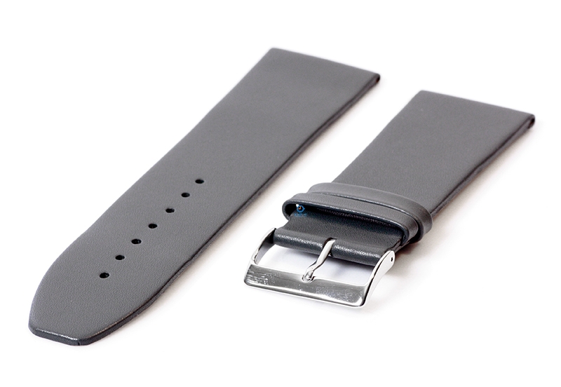 Seamless watch band 30mm calf leather - grey