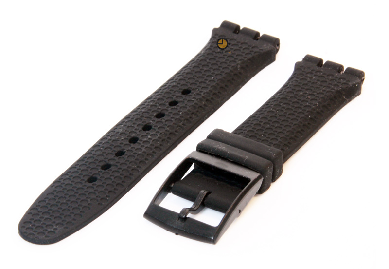 Swatch watchstrap 22mm silicone - black