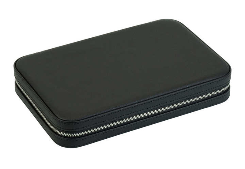 Etui für 10 Uhrenarmbänder - Kreuzmuster schwarzer Samt