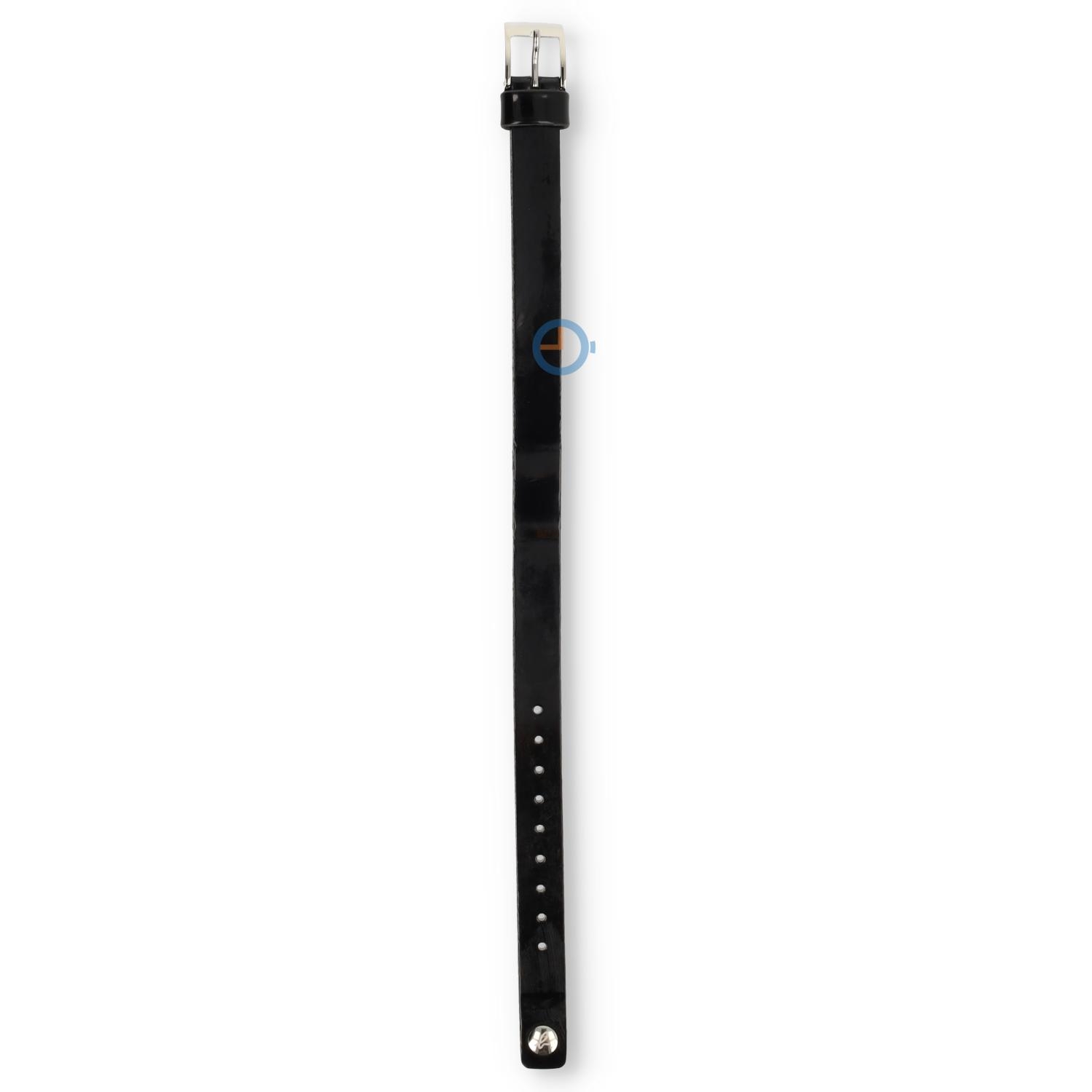 Universal 10mm black leather watch strap - Agnis B