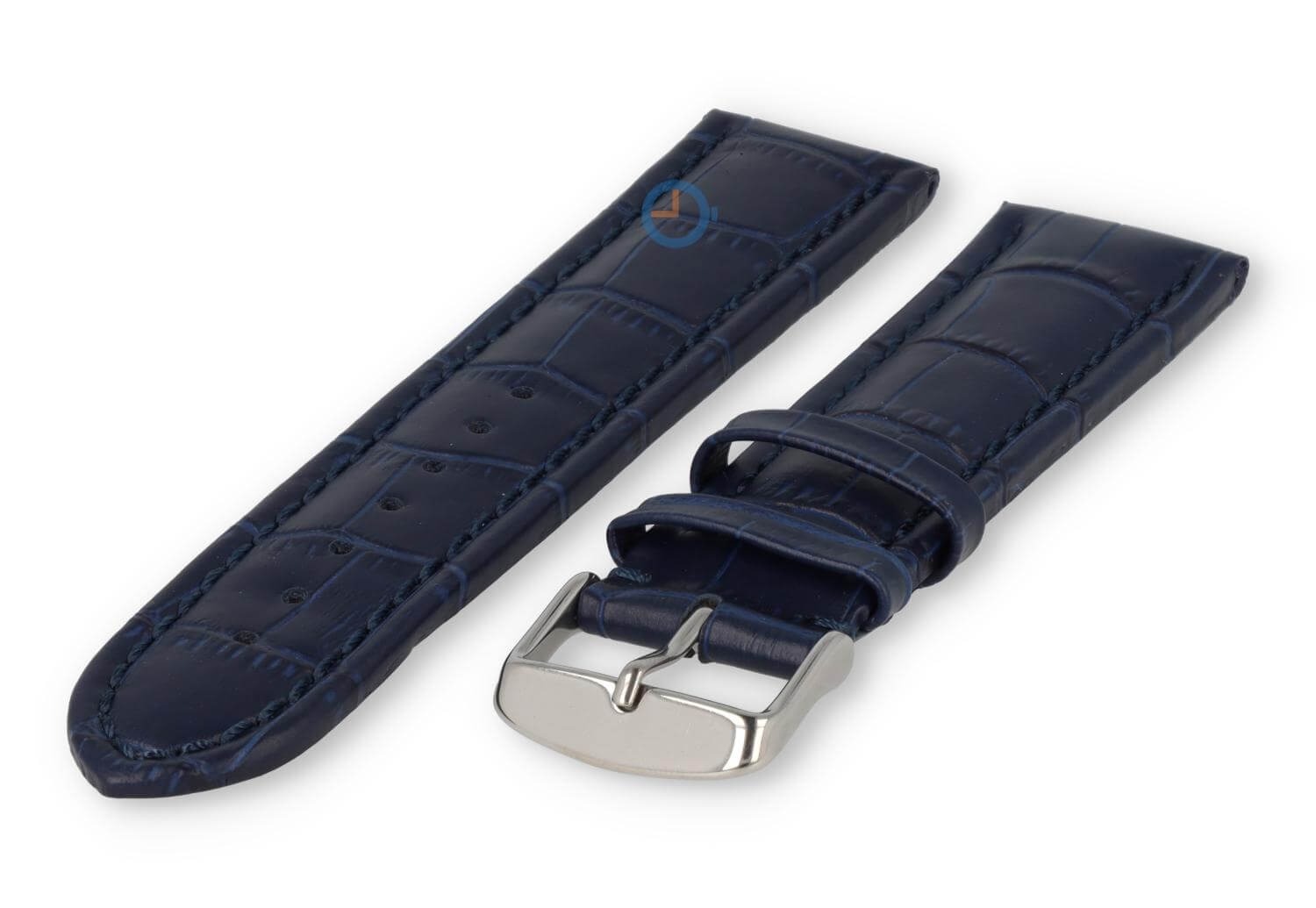 Strong calfskin watch strap - 24mm - dark blue