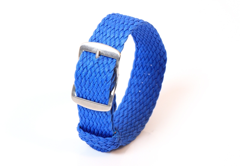 Perlon watch band 20mm royal blue