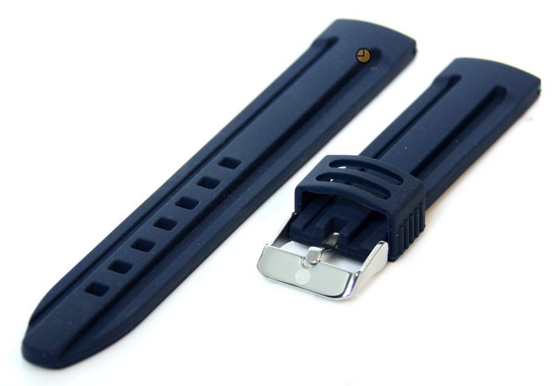 Watchstrap 18mm silicone blue
