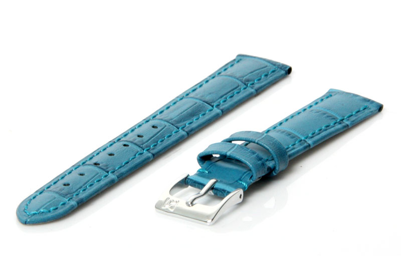 Watchstrap leather 16mm turquoise