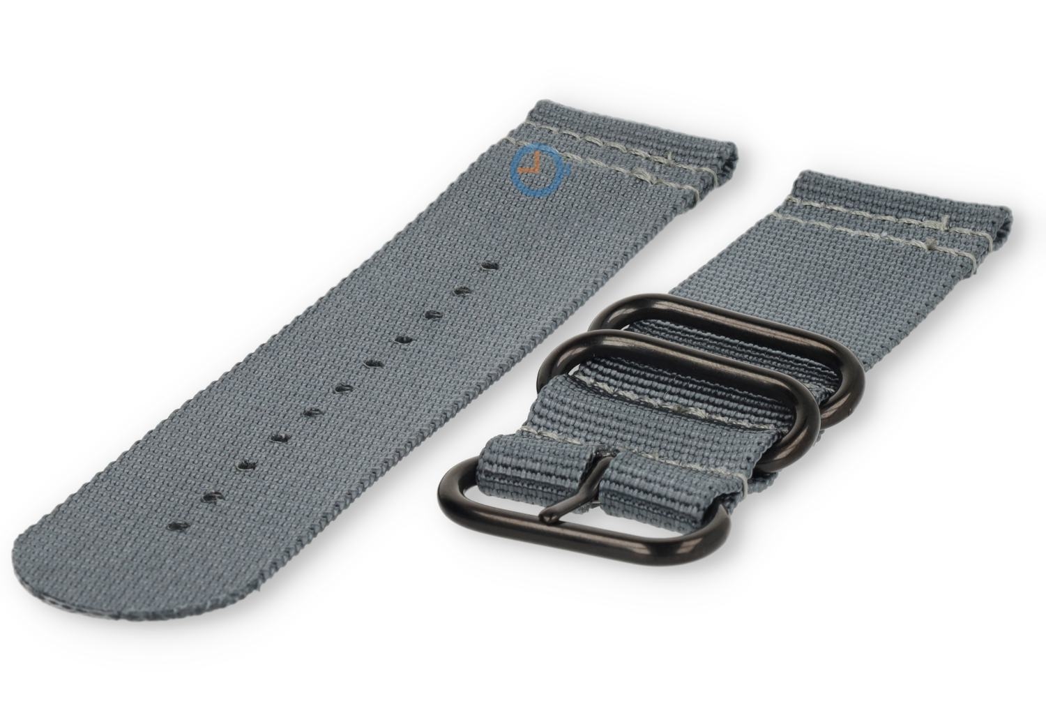 Two-piece nylon band - grey - 26mm