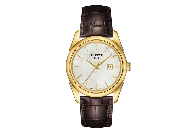 Tissot watch strap T9202101611100 brown leather