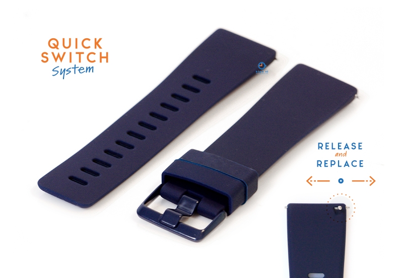 Watchstrap 23mm silione dark blue